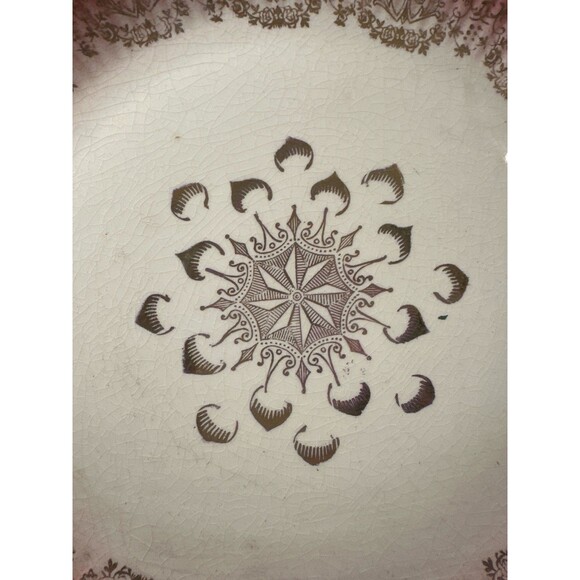 Vintage 22K Gold Trimmed Square Serving Plate - Picture 2 of 7